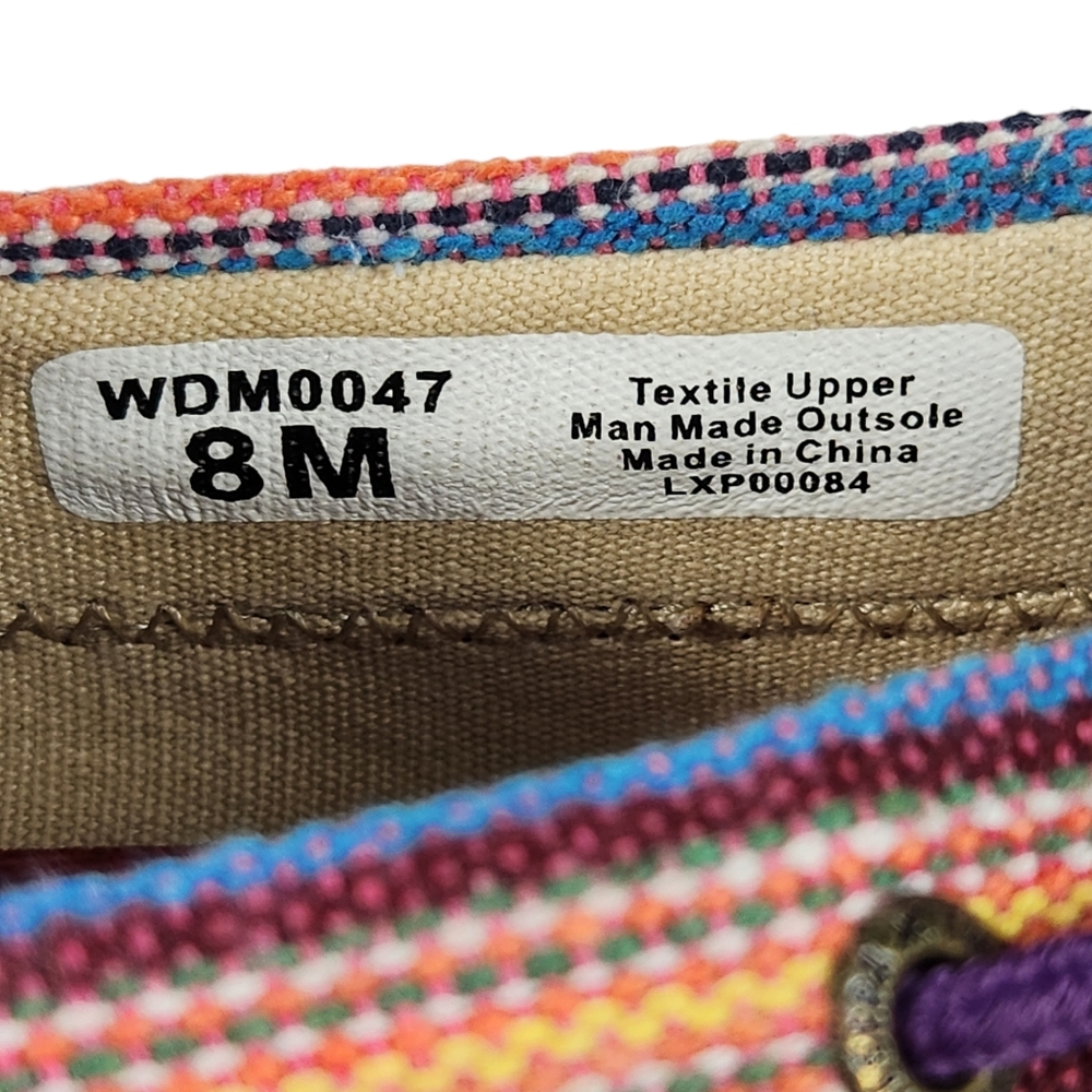 Twisted X Purple Serape Western Boat Deck Casual Lace Up Shoes Women's Size 8 - Picture 11 of 12